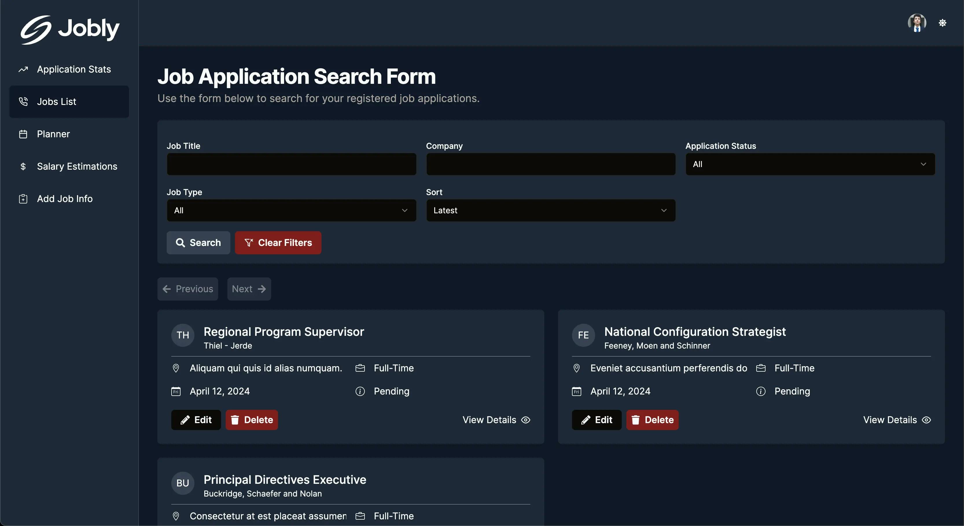 Jobly | Job Application Tracker